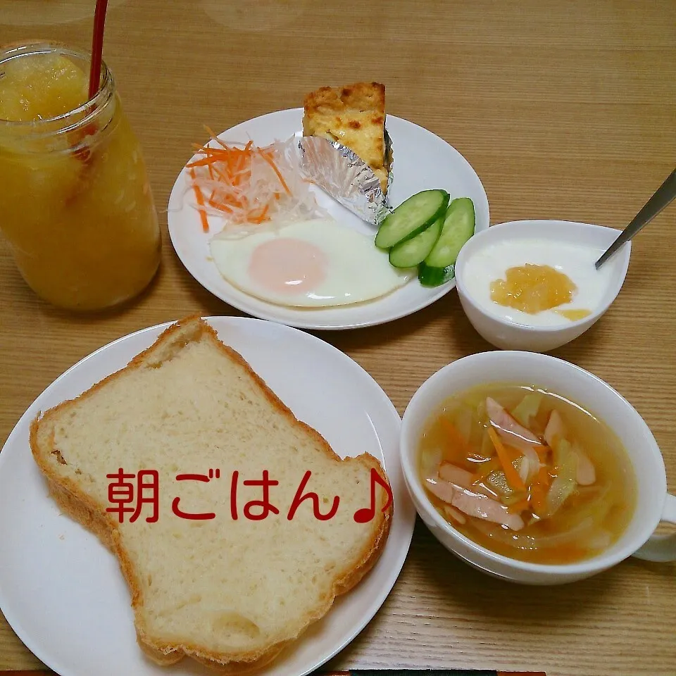 Snapdishの料理写真:むぎちょこ家の朝ごはん♪|oomugiさん