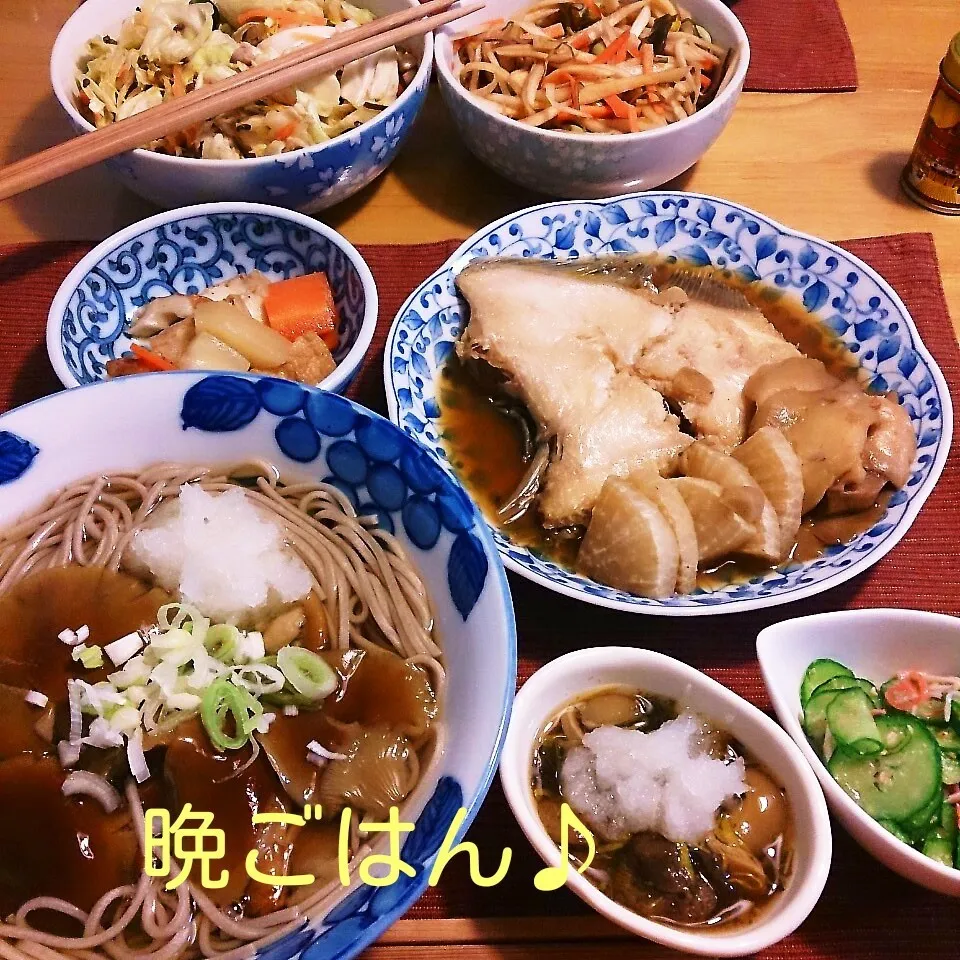 今日の晩ごはん(カレイの煮付けと…)|oomugiさん