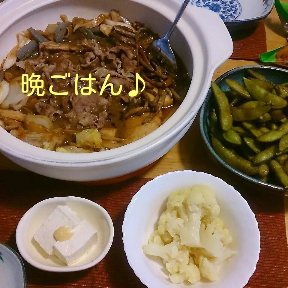 今日の晩ごはん(前沢牛のすき焼き風鍋と…)|oomugiさん