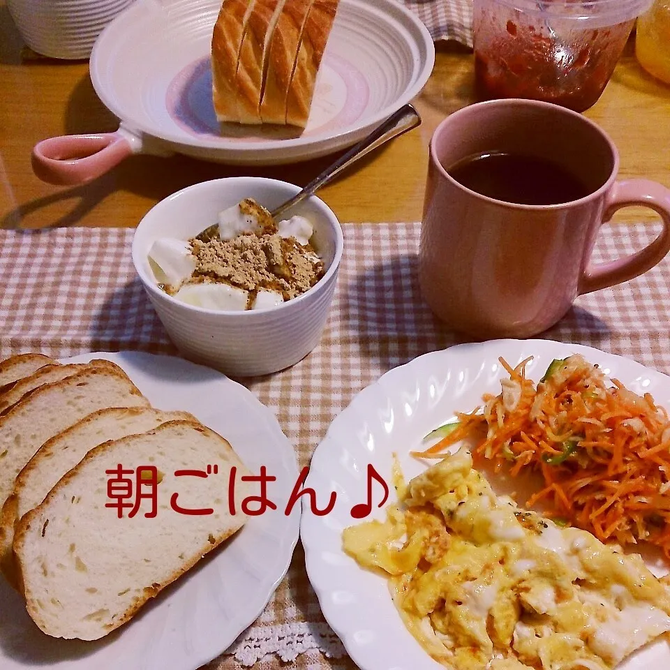 Snapdishの料理写真:金曜日の朝ごはん|oomugiさん