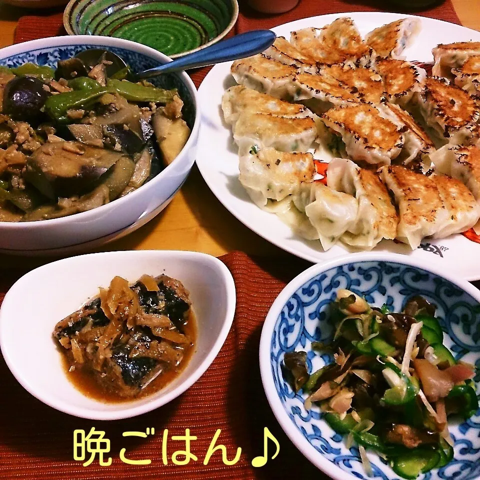 Snapdishの料理写真:今日の晩ごはん(焼き餃子と…)|oomugiさん