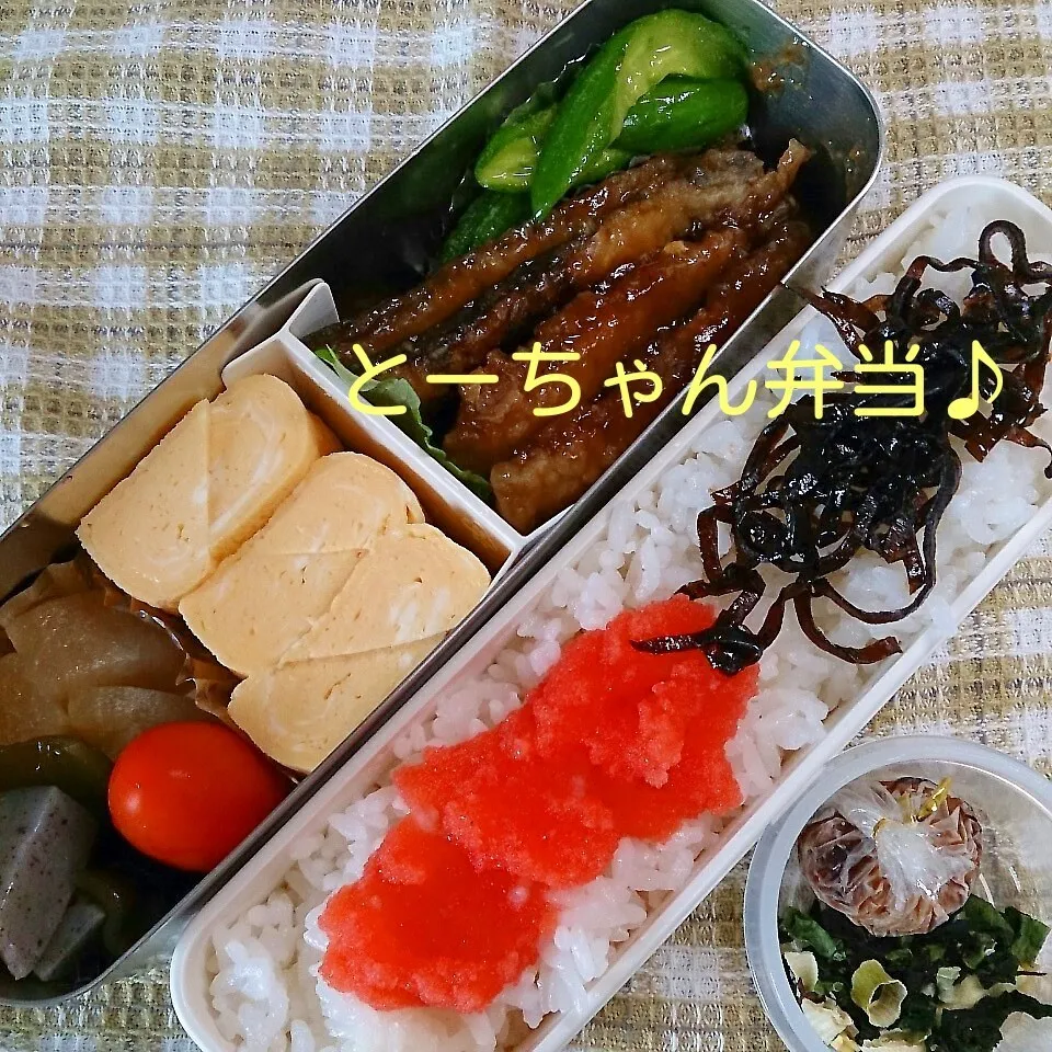 Snapdishの料理写真:月曜日のとーちゃん弁当|oomugiさん