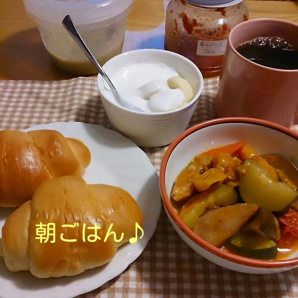 Snapdishの料理写真:木曜日の朝ごはん|oomugiさん