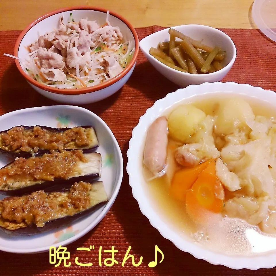 Snapdishの料理写真:今日の晩ごはん(ポトフと…)|oomugiさん