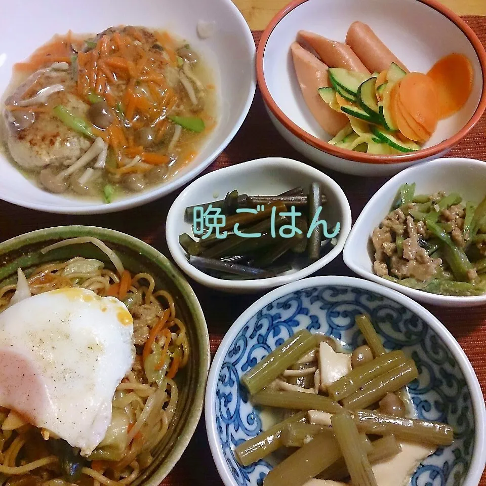 今日の晩ごはん(あんかけおからハンバーグと…)|oomugiさん