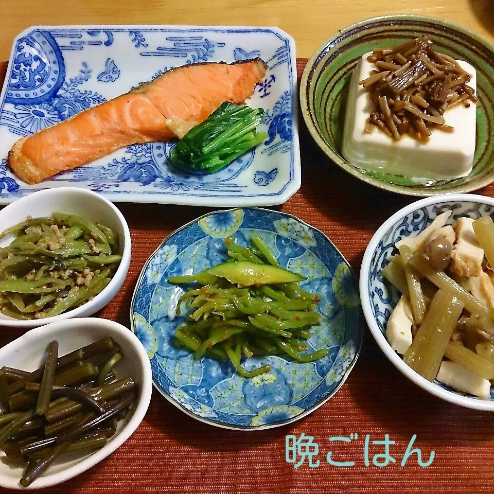 今日の晩ごはん(焼き鮭と…)|oomugiさん