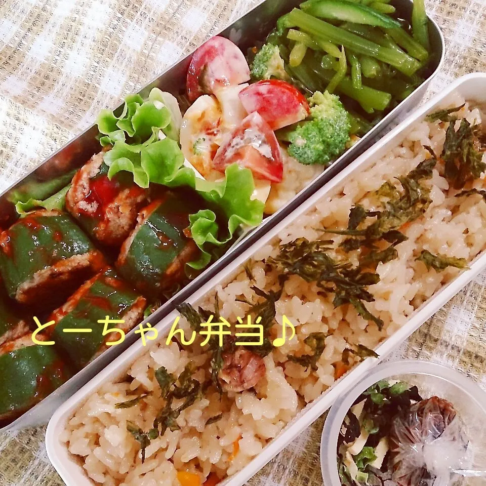 Snapdishの料理写真:木曜日のとーちゃん弁当|oomugiさん