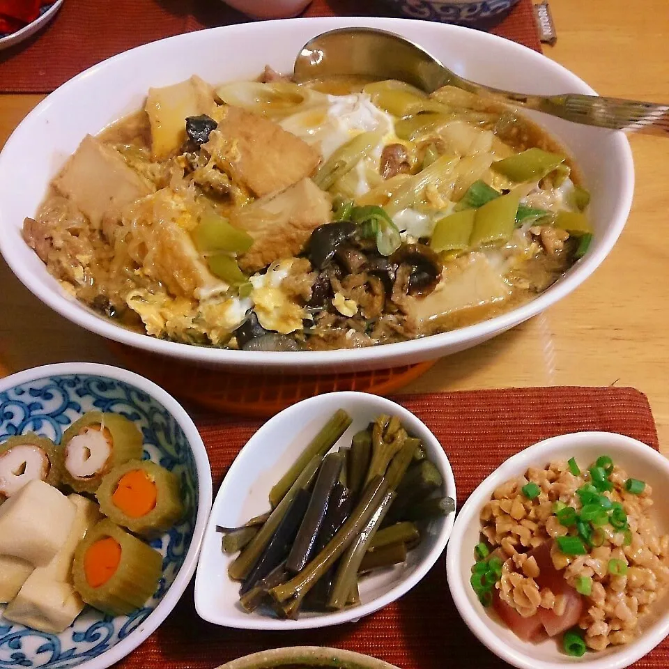 今日の晩ごはん(豚のすき煮と…)|oomugiさん