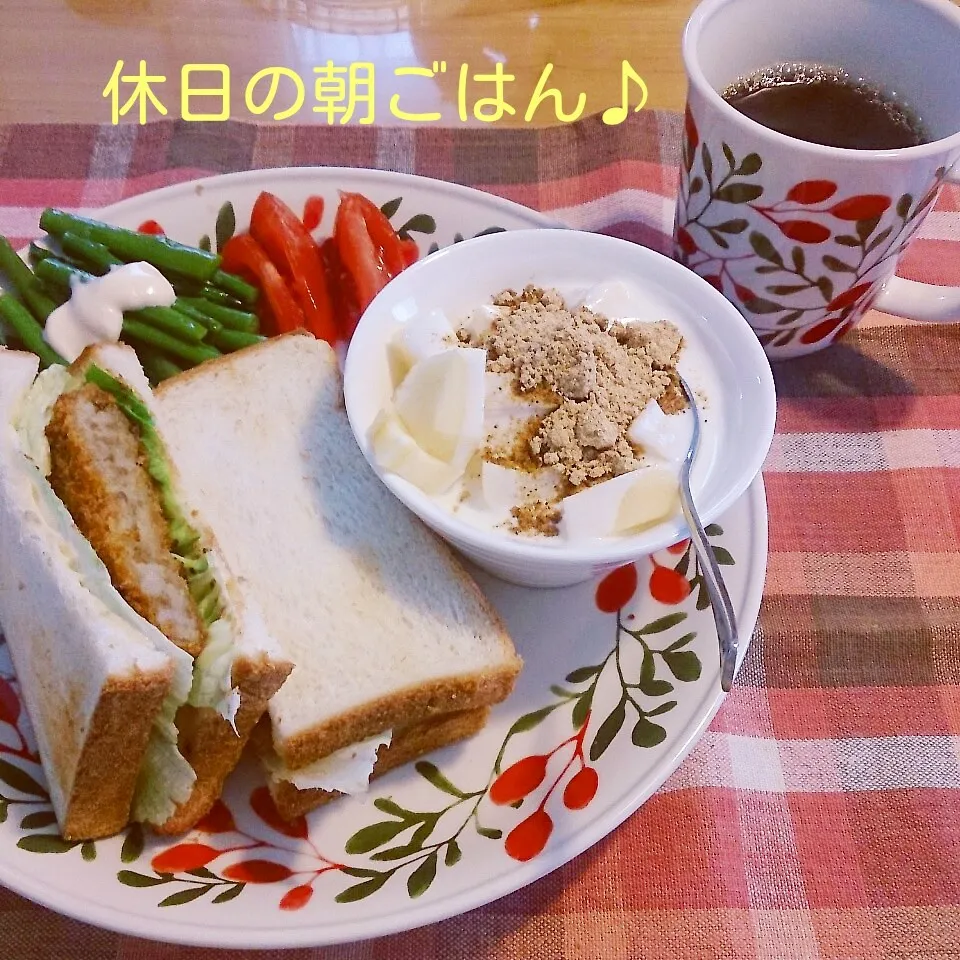 Snapdishの料理写真:休日の朝ごはん|oomugiさん