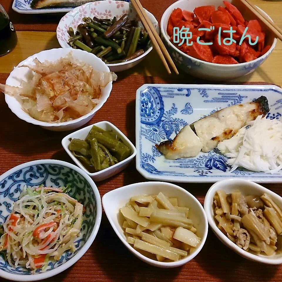 今日の晩ごはん(焼き魚と…)|oomugiさん