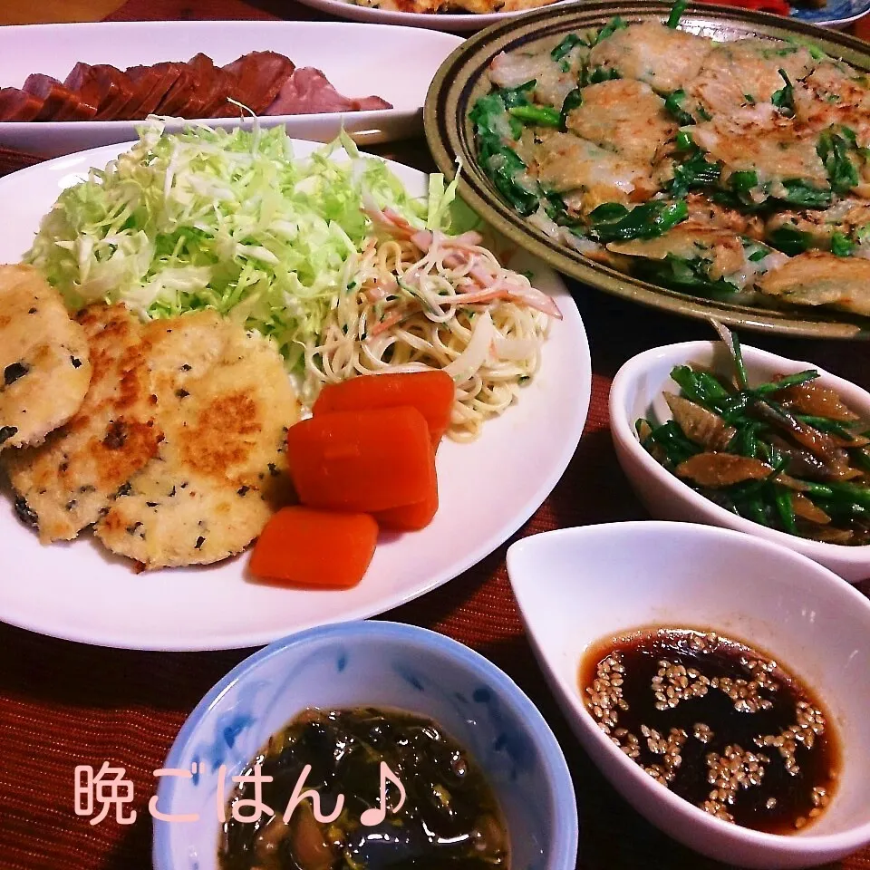 今日の晩ごはん(鶏むね肉の香草パン粉焼きと…)|oomugiさん