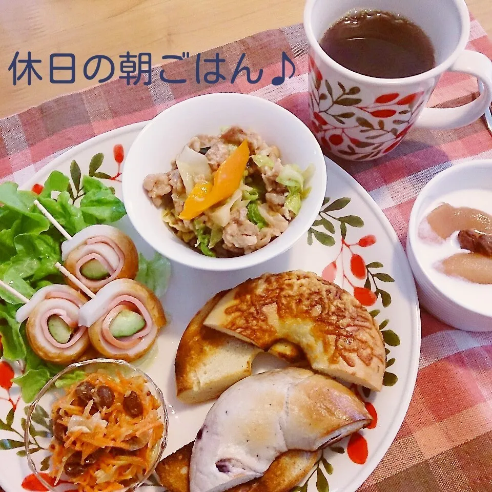 Snapdishの料理写真:休日の朝ごはん|oomugiさん