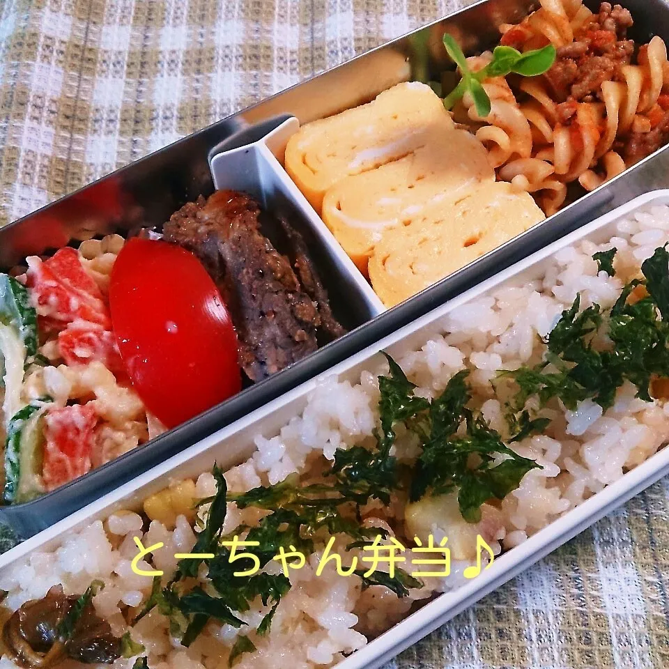 Snapdishの料理写真:火曜日のとーちゃん弁当|oomugiさん