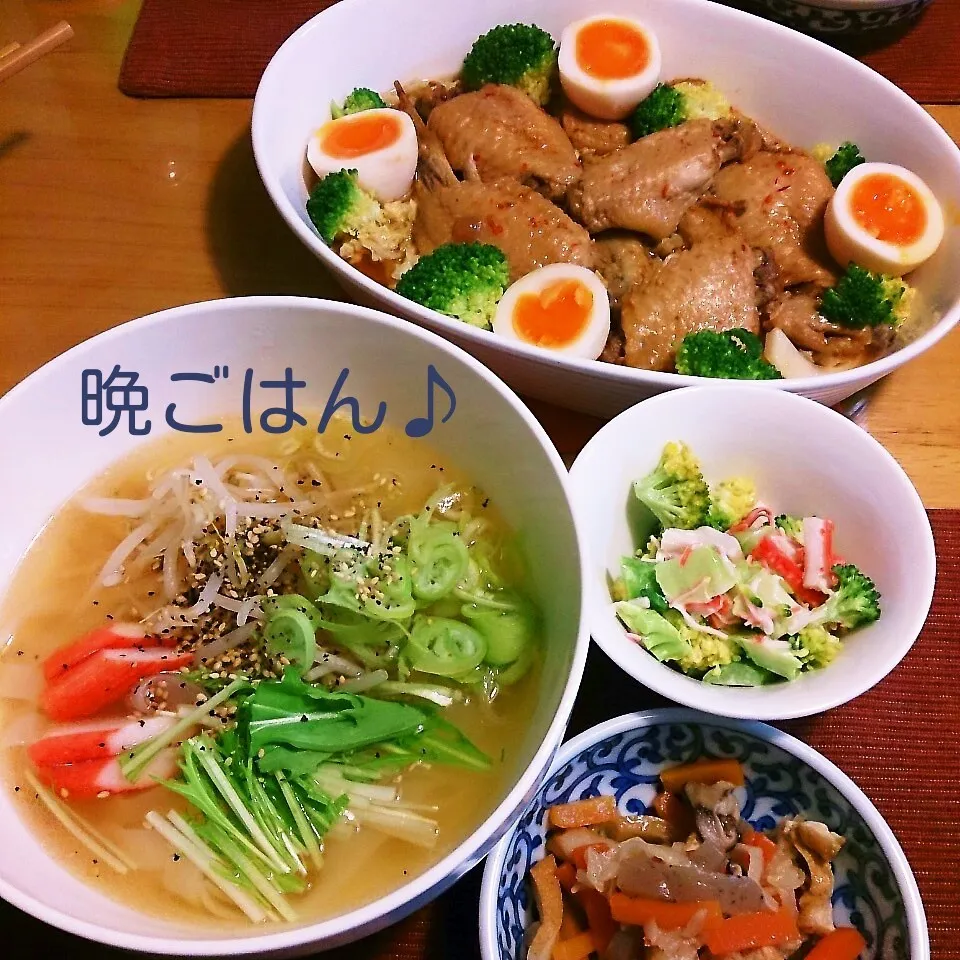 今日の晩ごはん(盛岡温麺と…)|oomugiさん