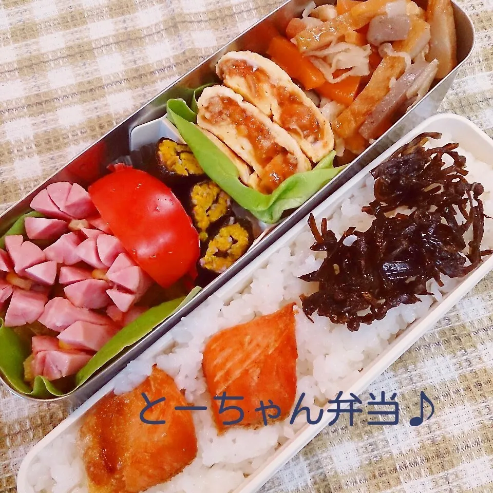 Snapdishの料理写真:金曜日のとーちゃん弁当|oomugiさん