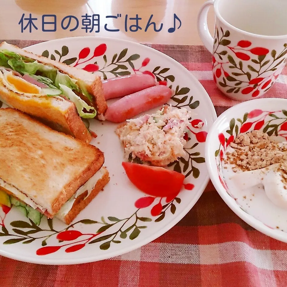 Snapdishの料理写真:休日の朝ごはん|oomugiさん