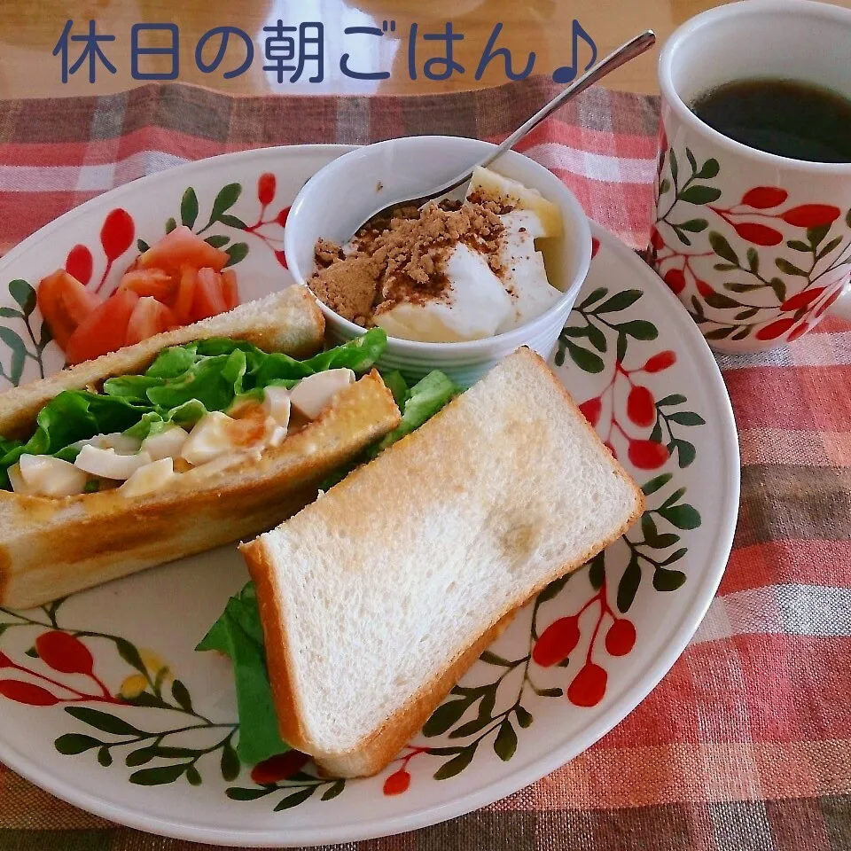 Snapdishの料理写真:休日の朝ごはん|oomugiさん