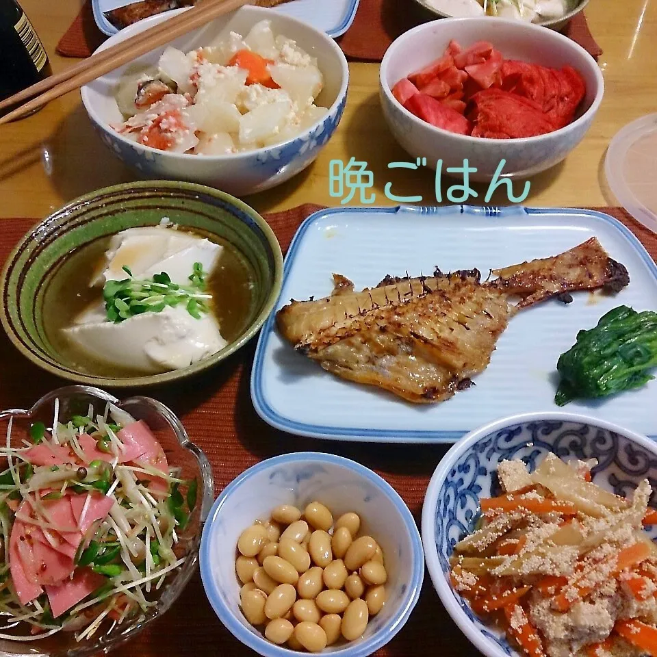 今日の晩ごはん(赤魚の醤油麹付け焼きと…)|oomugiさん