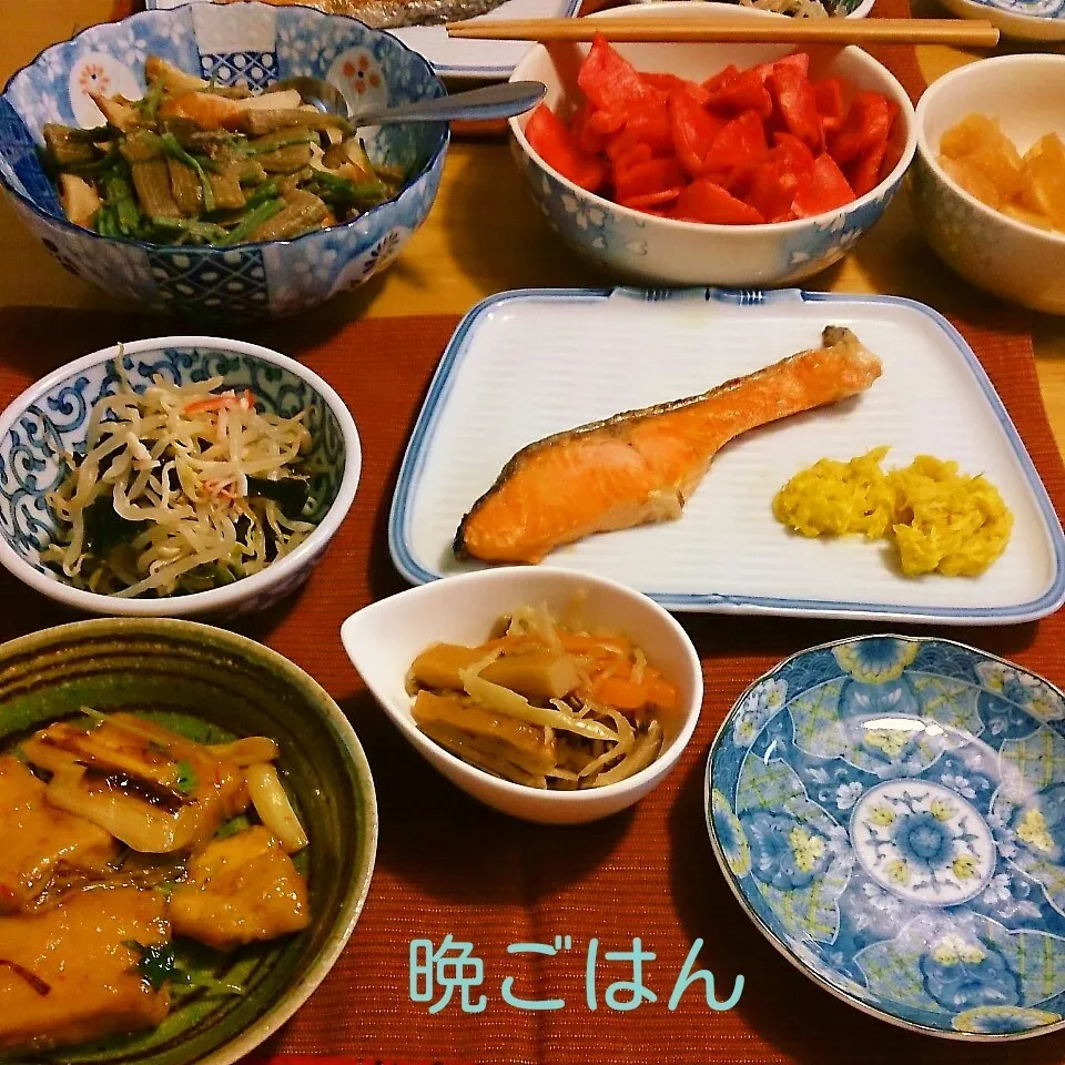 今日の晩ごはん(焼き鮭と…)|oomugiさん