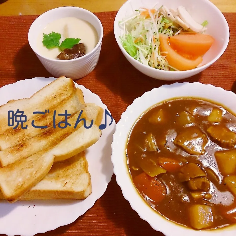 今日の晩ごはん(ポークカレーと…)|oomugiさん