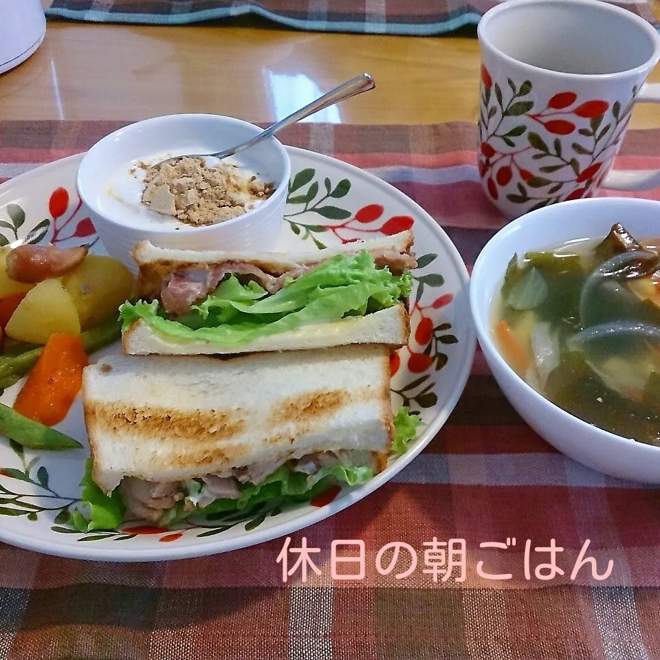 Snapdishの料理写真:休日の朝ごはん|oomugiさん