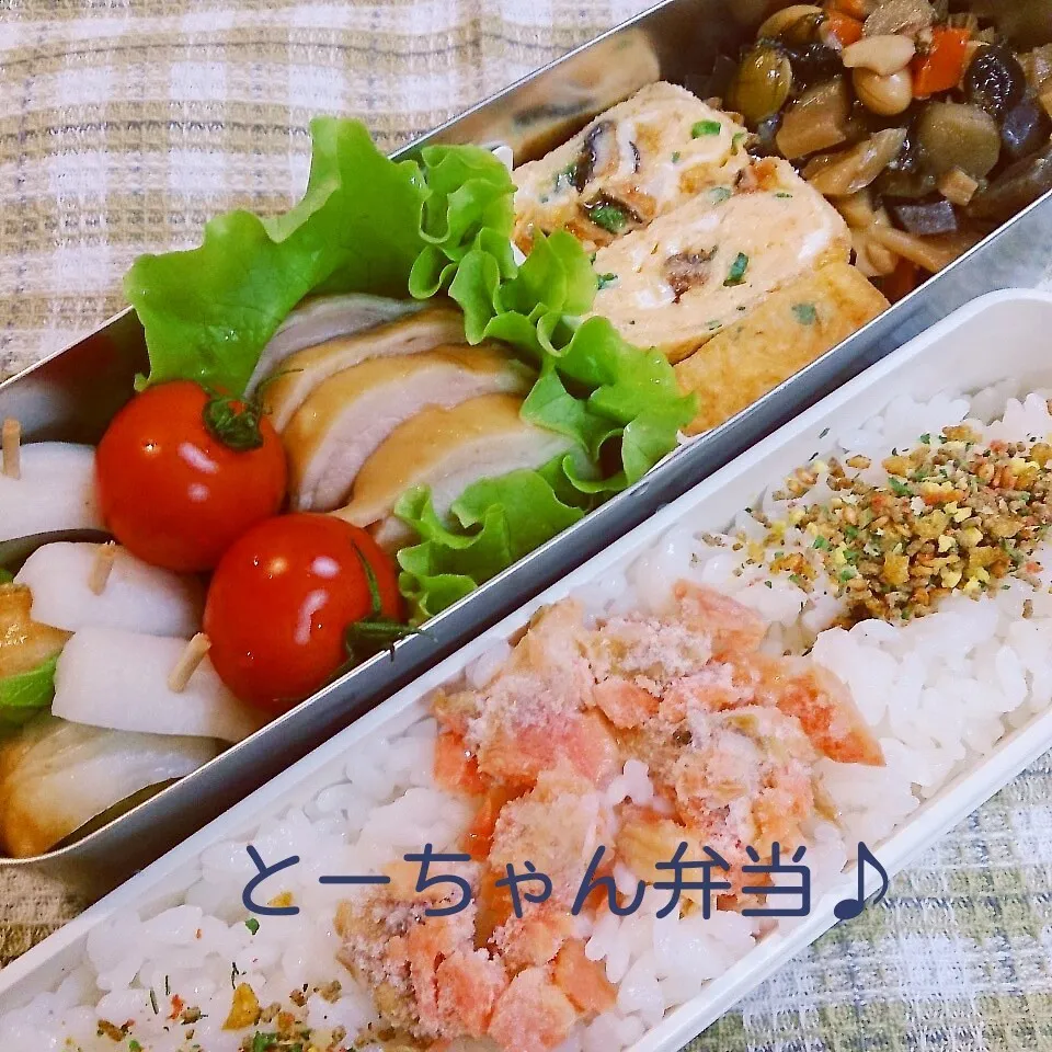 Snapdishの料理写真:金曜日のとーちゃん弁当|oomugiさん