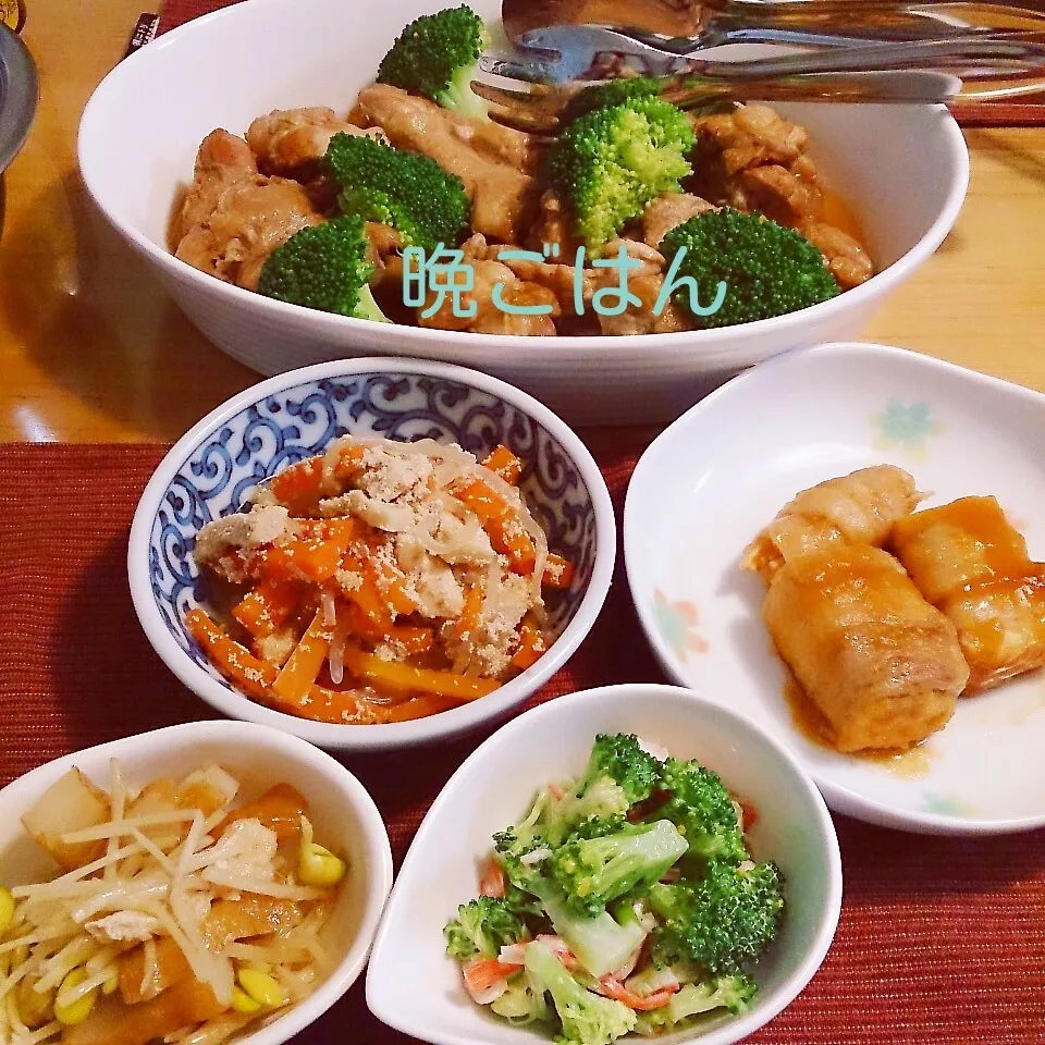 Snapdishの料理写真:今日の晩ごはん(手羽元のさっぱり煮と…)|oomugiさん