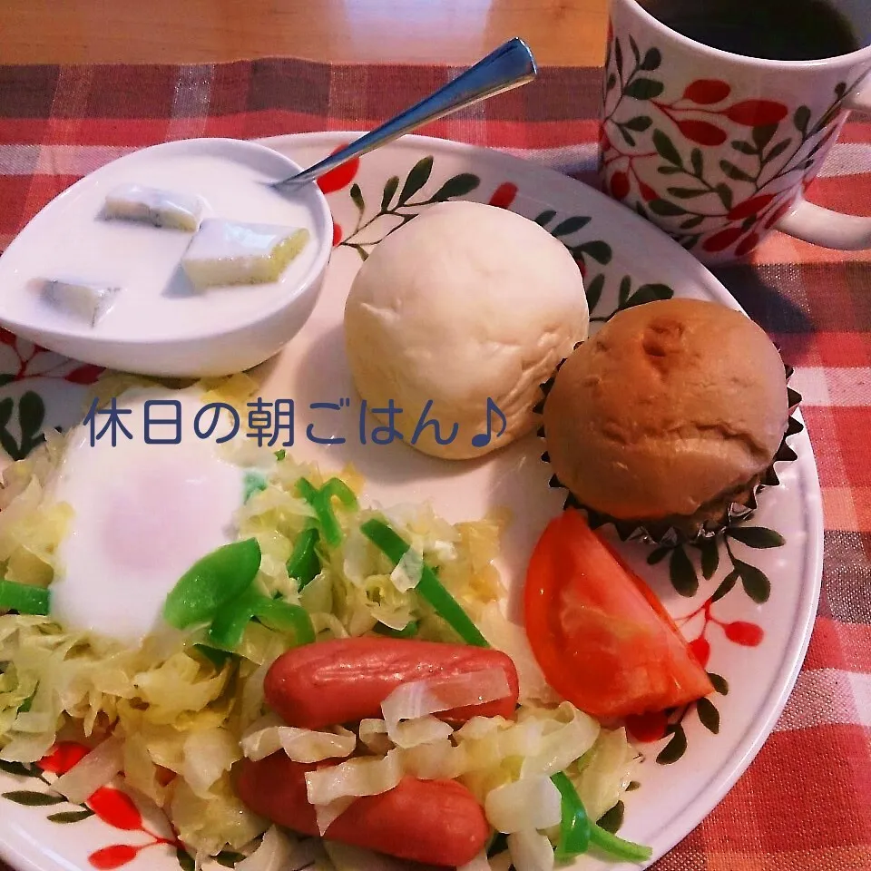 Snapdishの料理写真:休日の朝ごはん♪|oomugiさん