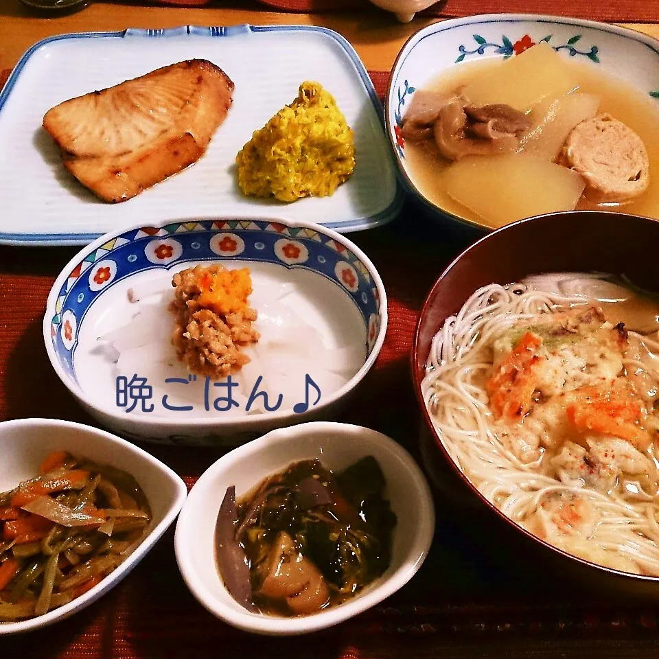 今日の晩ごはん(カジキマグロの醤油麹漬け焼きと…)|oomugiさん