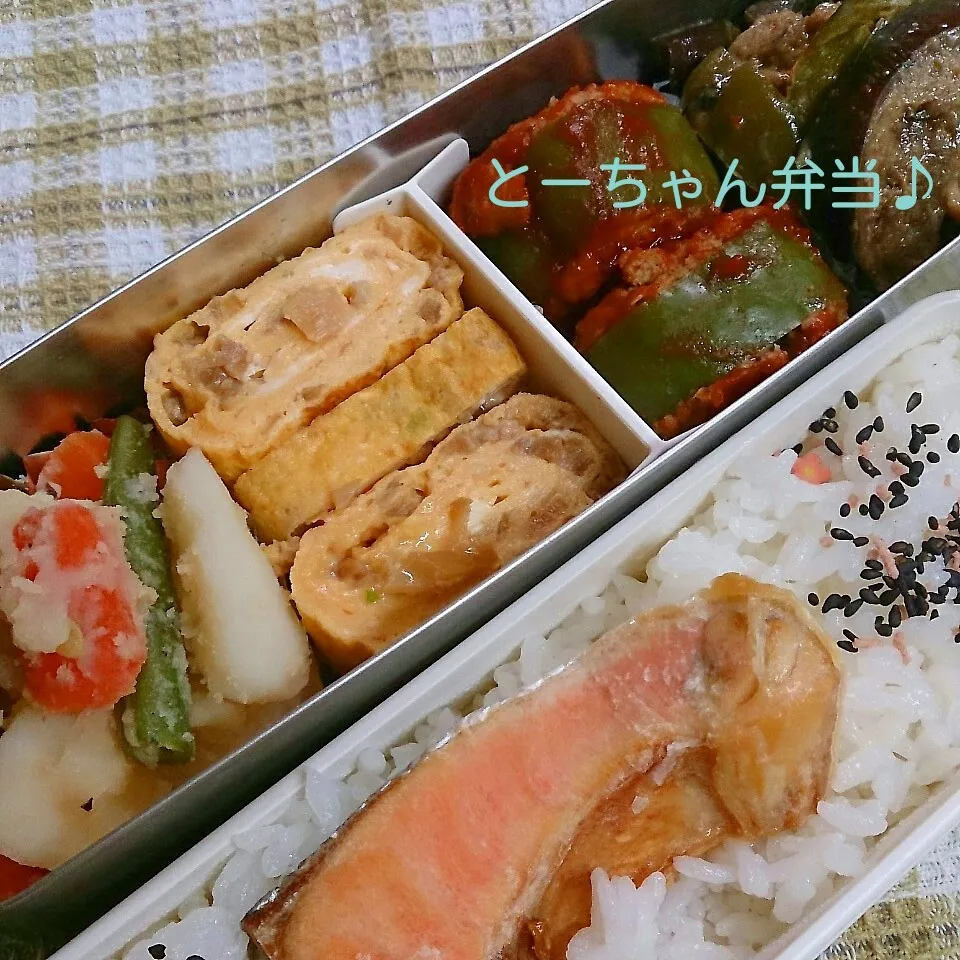 Snapdishの料理写真:金曜日のとーちゃん弁当|oomugiさん