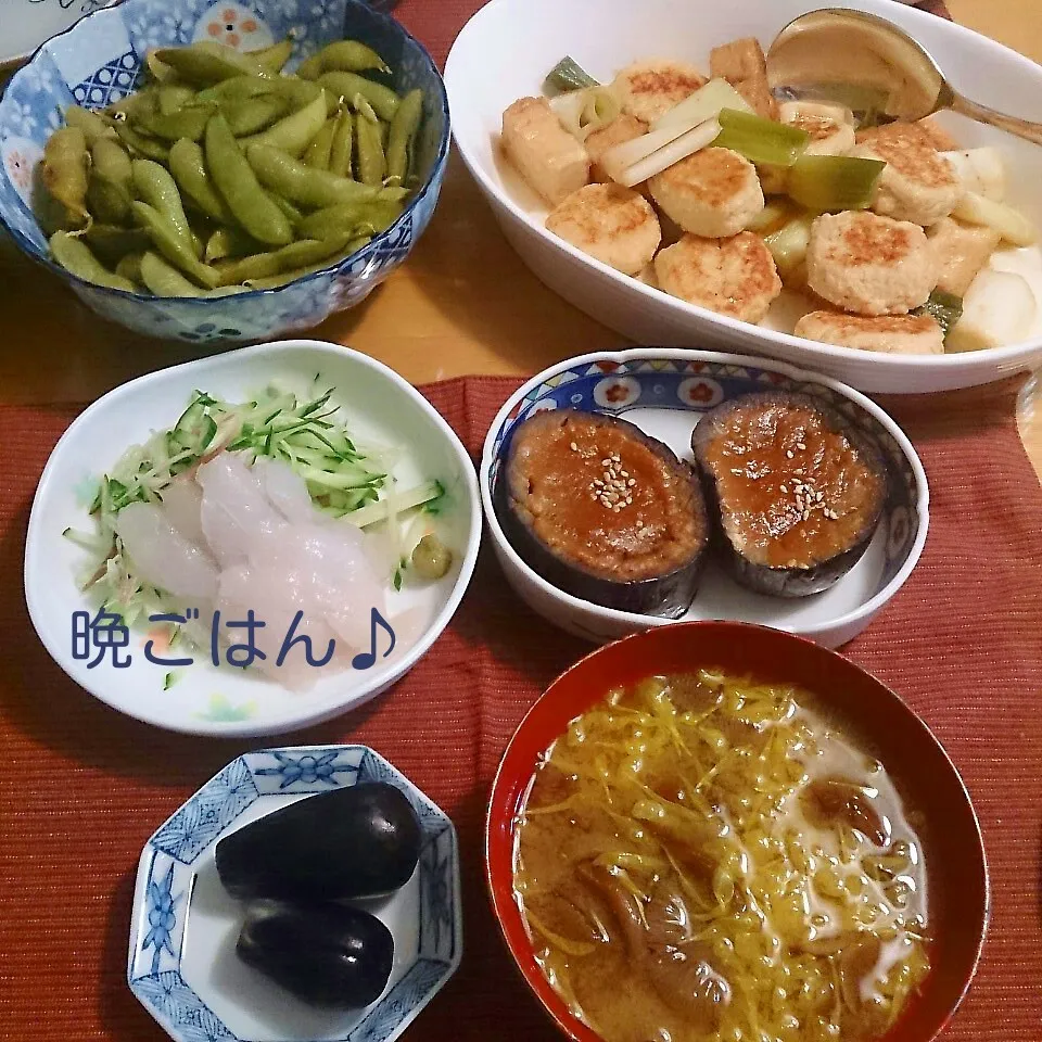 今日の晩ごはん(おから入りつくねの照り焼きと…)|oomugiさん