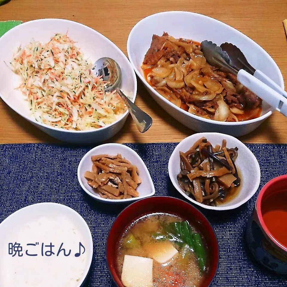 Snapdishの料理写真:むぎちょこ家の晩ごはん(バラ焼きと…)|oomugiさん