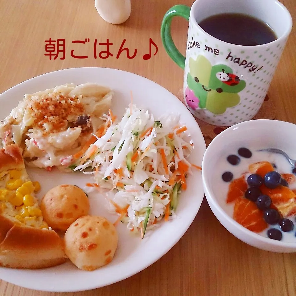 Snapdishの料理写真:朝ごはん♪|oomugiさん