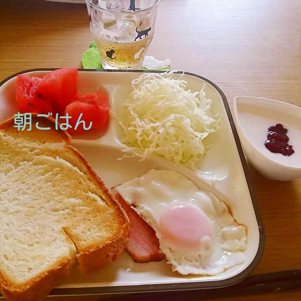 Snapdishの料理写真:むぎちょこ家の朝ごはん|oomugiさん