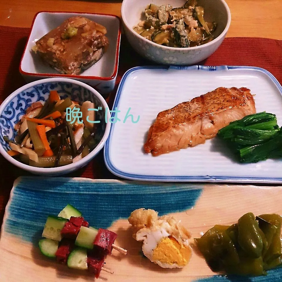 今日の晩ごはん(アブラカレイみりん漬け焼きと…)|oomugiさん