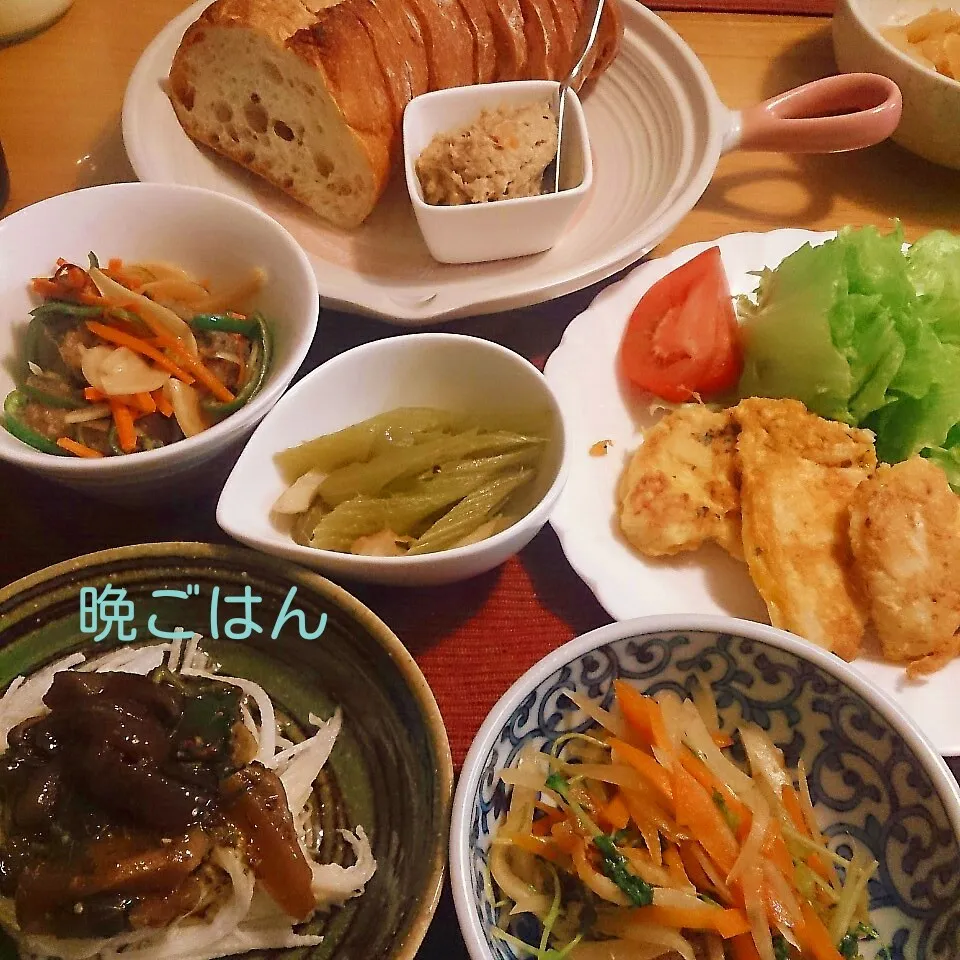 今日の晩ごはん(鶏むね肉のピカタと…)|oomugiさん