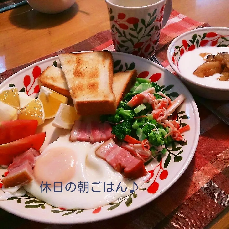 Snapdishの料理写真:休日の朝ごはん|oomugiさん