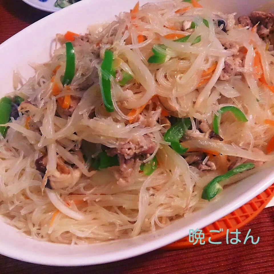 今日の晩ごはん(ビーフンと…)|oomugiさん