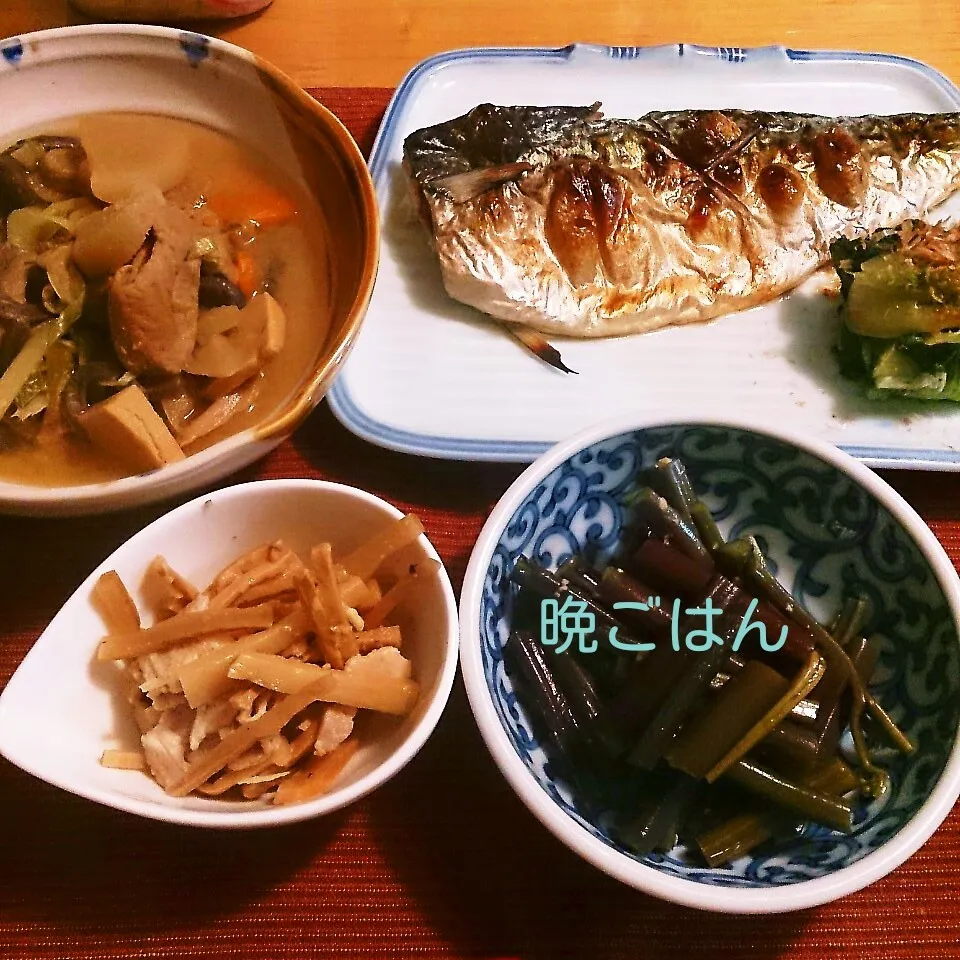 Snapdishの料理写真:今日の晩ごはん(塩鯖と…)|oomugiさん