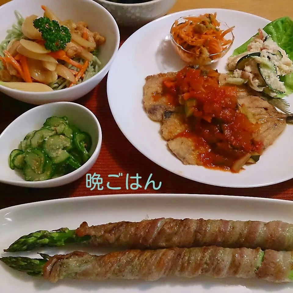 今日の晩ごはん(イワシのムニエルラタトゥイユソースと…)|oomugiさん