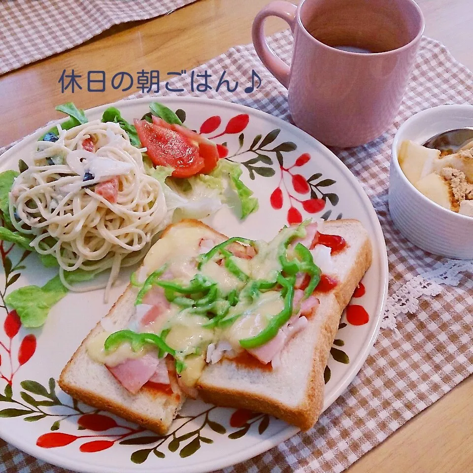 Snapdishの料理写真:休日の朝ごはん|oomugiさん