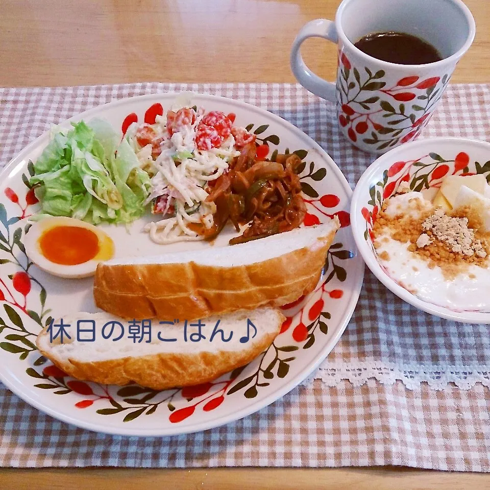 Snapdishの料理写真:休日の朝ごはん|oomugiさん