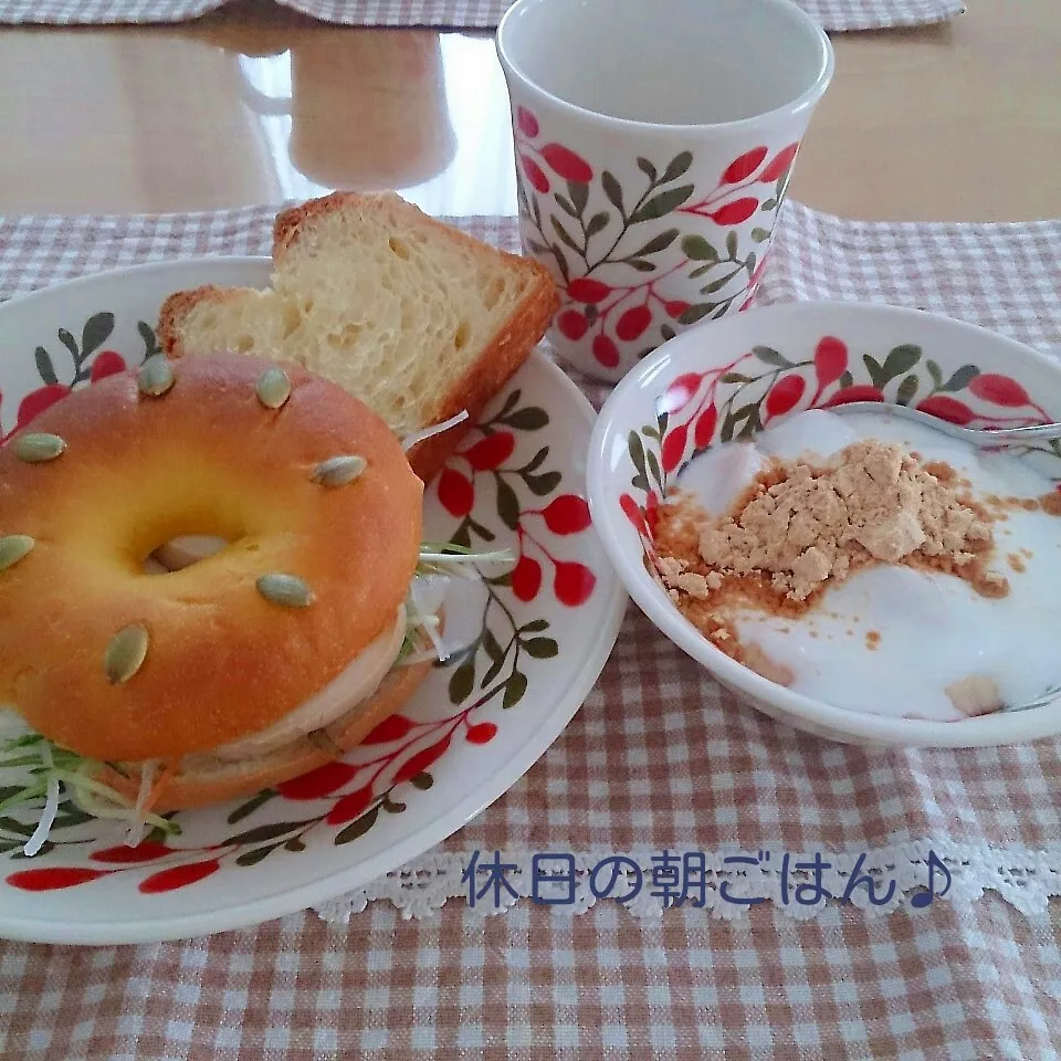 Snapdishの料理写真:休日の朝ごはん|oomugiさん