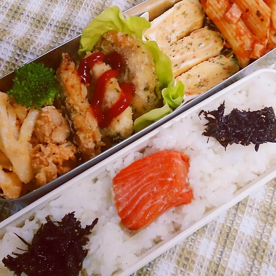 Snapdishの料理写真:土曜日のとーちゃん弁当|oomugiさん