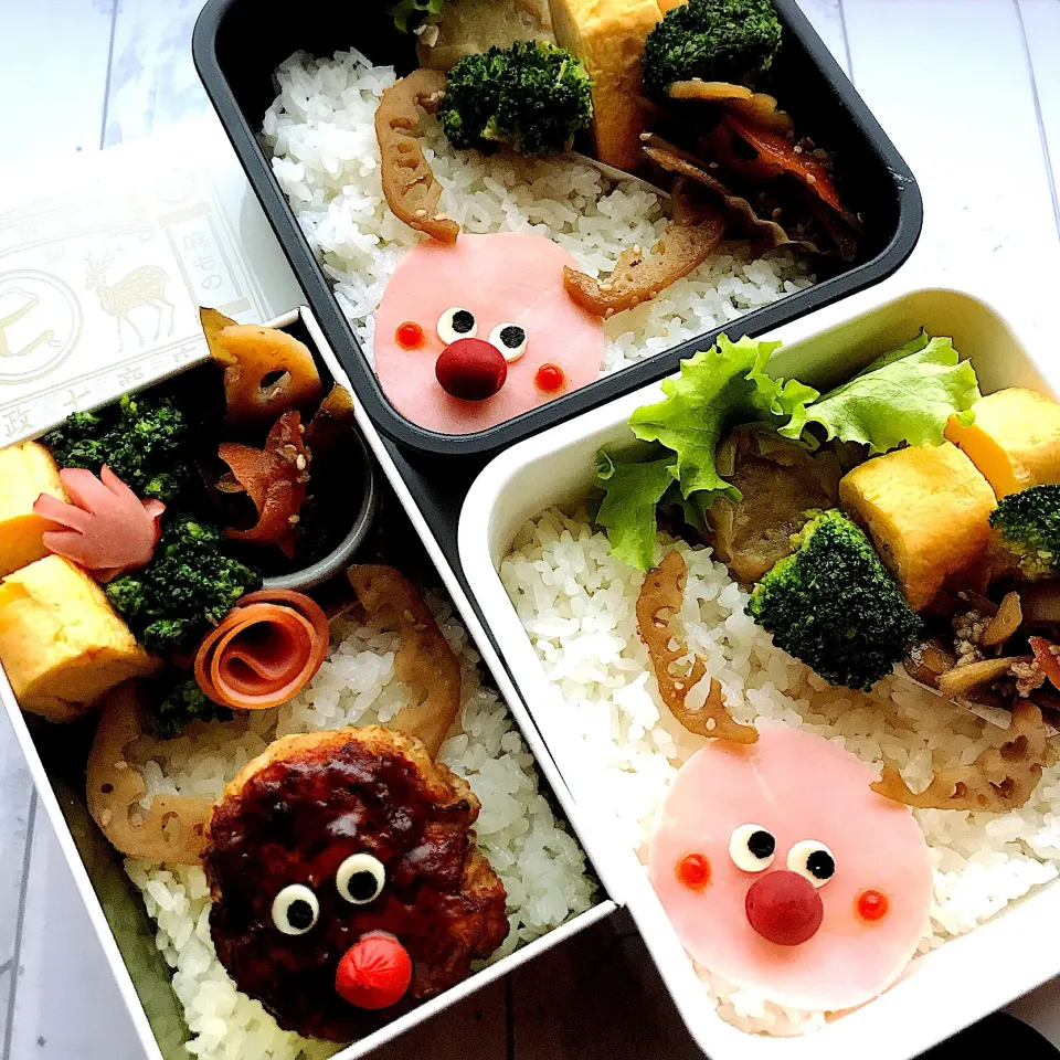 #娘弁当  #姉妹弁当 #クリスマス弁当 #カンカン弁当|mnkさん