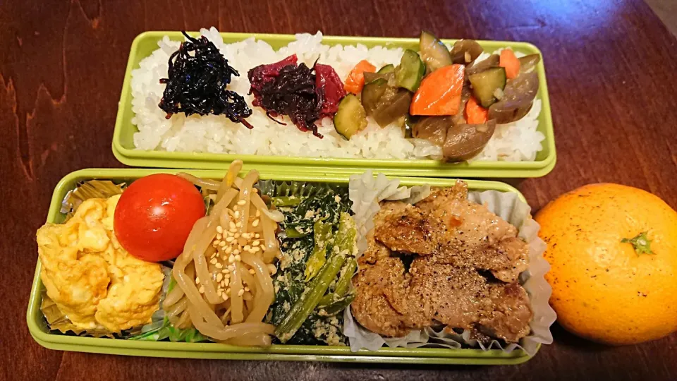 鶏大蒜醤油炒弁当
 #今日のお弁当|りょーさん