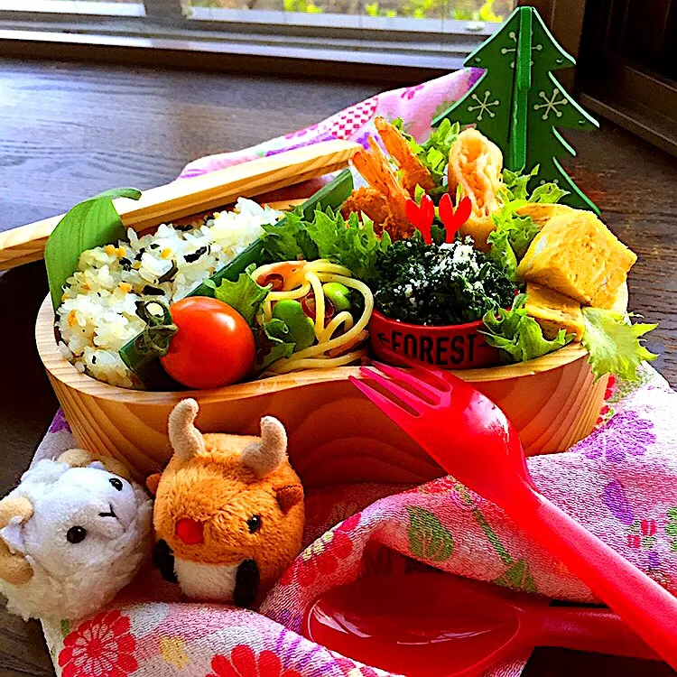 海老フライのお弁当！空っぽにな〜れ♡|マトンさんの飼い主さん