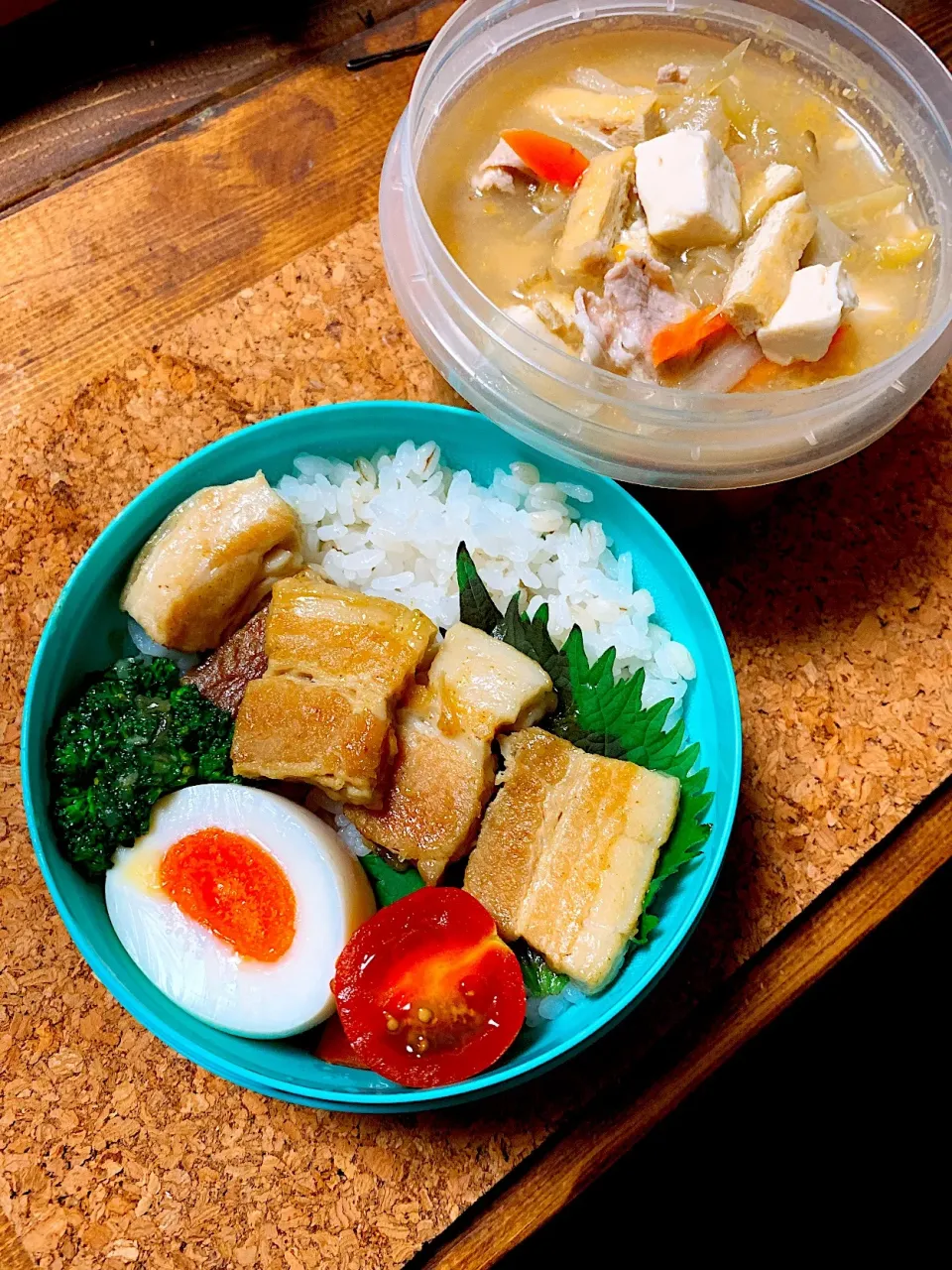 【お弁当】スーチカー丼＆豚汁|ぽりんさんさん