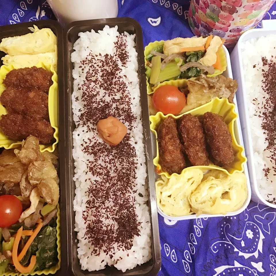 Snapdishの料理写真:高2.中3今日のお弁当|ユッコさん