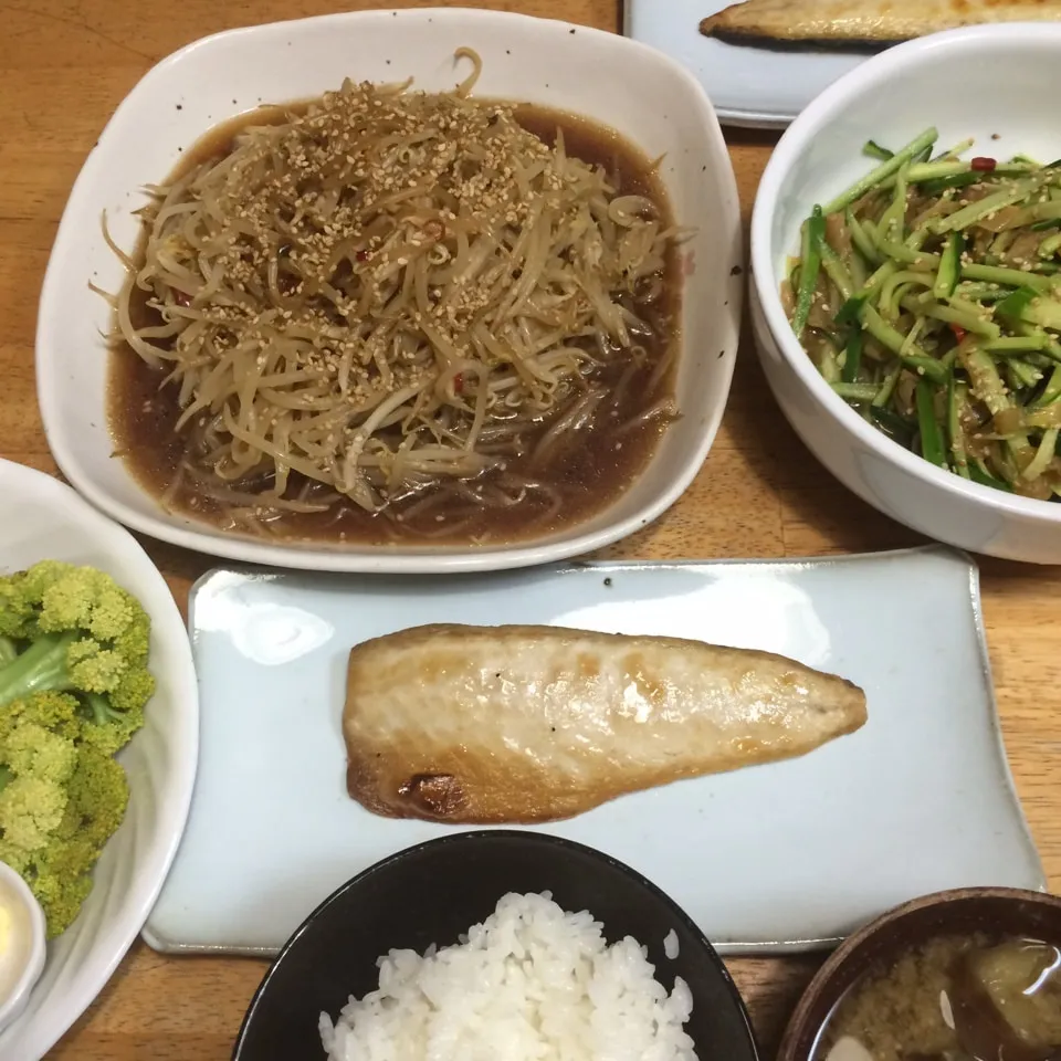 もやしきんぴら、クラゲキュウリ和えなど夕御飯|ユッコさん